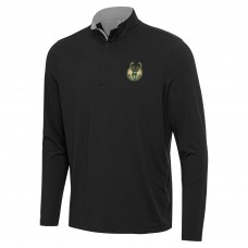 Кофта на короткой молнии Milwaukee Bucks Antigua Content - Black/Gray