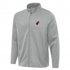 Толстовка на молнии Miami Heat Antigua Gray Links 2 Golf