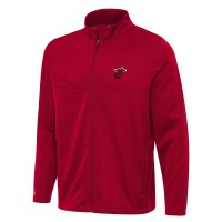 Толстовка на молнии Miami Heat Antigua Red Links 2 Golf