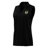 Поло без рукавов Milwaukee Bucks Antigua Womens Layout - Heather Black