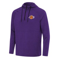 Толстовка на короткой молнии Los Angeles Lakers Antigua Spikes Raglan - Heather Purple