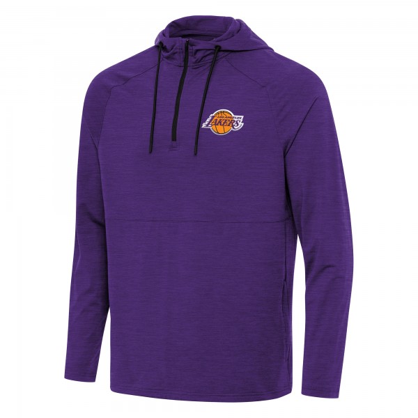Толстовка на короткой молнии Los Angeles Lakers Antigua Spikes Raglan - Heather Purple