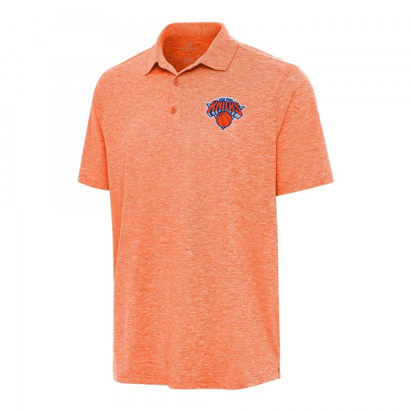 New York Knicks Antigua Heather Orange Par 3 Polo