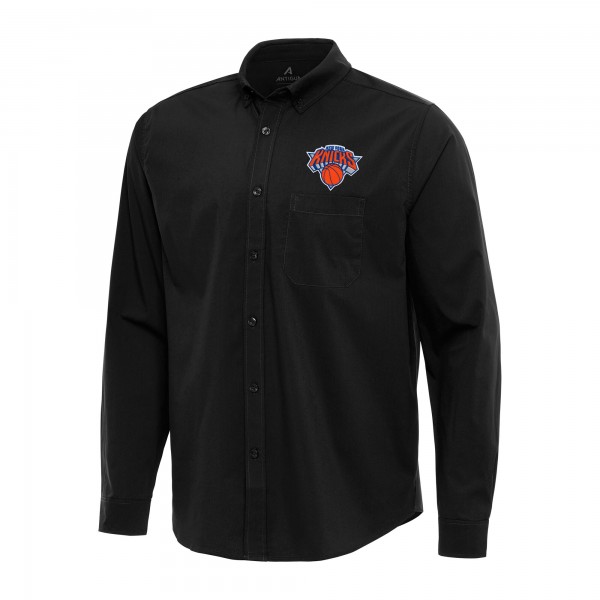 Рубашка New York Knicks Antigua Flight Woven Tri-Blend - Black
