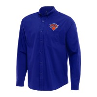 Рубашка New York Knicks Antigua Flight Woven Tri-Blend - Royal