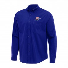 Рубашка Oklahoma City Thunder Antigua Royal Flight Woven Tri-Blend