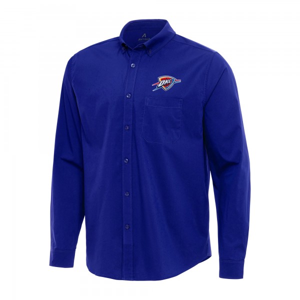 Рубашка Oklahoma City Thunder Antigua Royal Flight Woven Tri-Blend