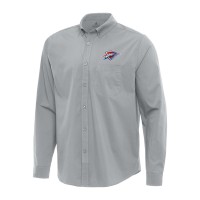 Рубашка Oklahoma City Thunder Antigua Gray Flight Woven Tri-Blend