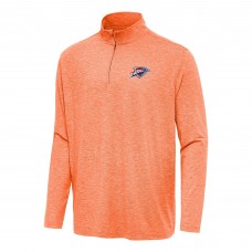 Oklahoma City Thunder Antigua Heather Orange Hunk Quarter-Zip Top