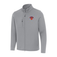 Кофта на молнии New York Knicks Antigua Objection Double-Peached - Gray