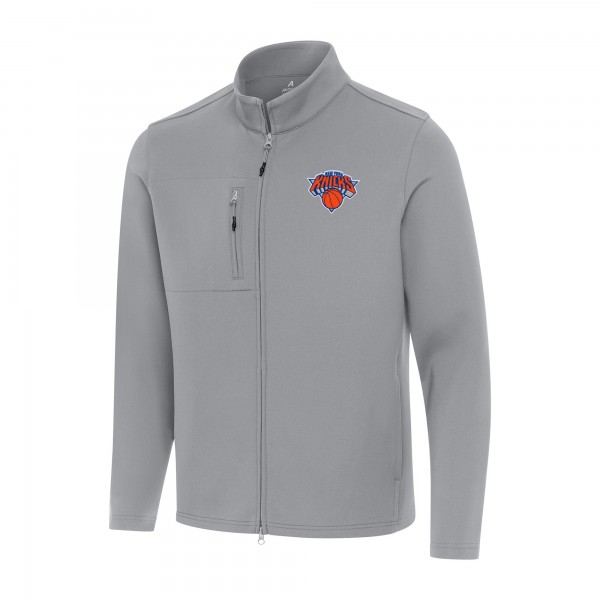Кофта на молнии New York Knicks Antigua Objection Double-Peached - Gray