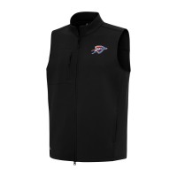 Oklahoma City Thunder Antigua Black Demand Full-Zip Vest