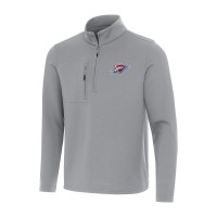 Oklahoma City Thunder Antigua Gray Insider Quarter-Zip Top
