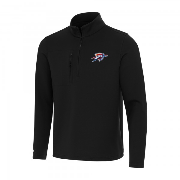 Oklahoma City Thunder Antigua Black Insider Quarter-Zip Top