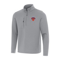 Кофта на короткой молнии New York Knicks Antigua Insider - Gray