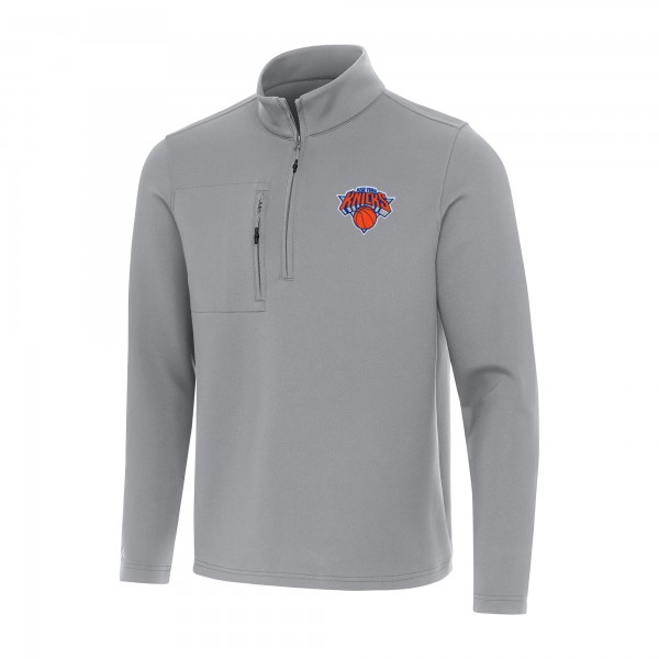 Кофта на короткой молнии New York Knicks Antigua Insider - Gray