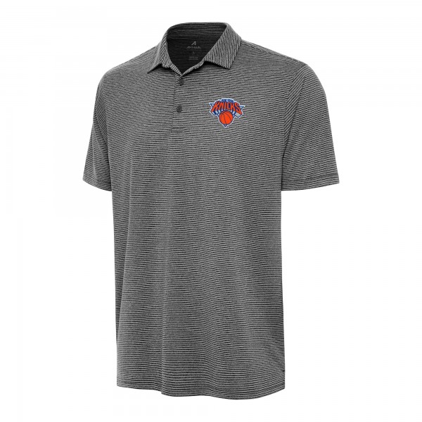 New York Knicks Antigua Heather Black Scheme Polo