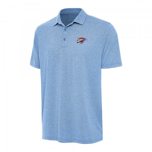 Поло Oklahoma City Thunder Antigua Heather Powder Blue Scheme