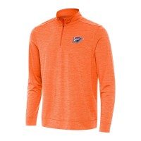 Oklahoma City Thunder Antigua Heather Orange Bright Quarter-Zip Top