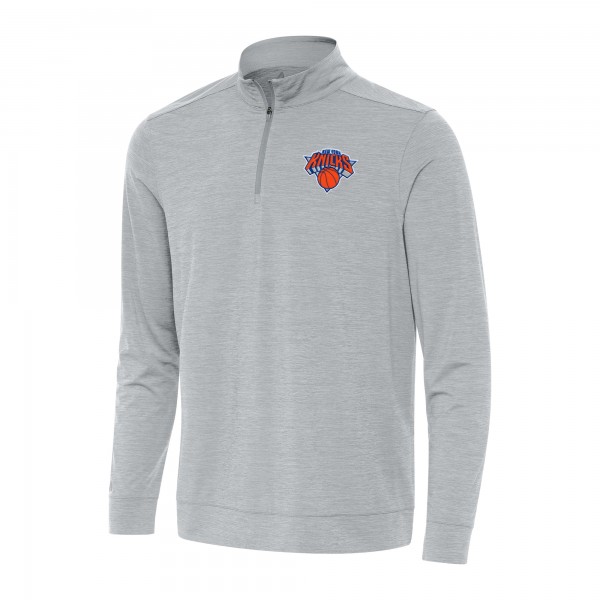 Кофта на короткой молнии New York Knicks Antigua Bright - Heather Gray