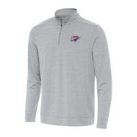 Oklahoma City Thunder Antigua Heather Gray Bright Quarter-Zip Top
