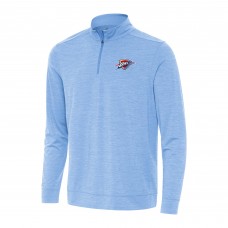 Oklahoma City Thunder Antigua Heather Powder Blue Bright Quarter-Zip Top