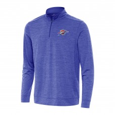Кофта на короткой молнии Oklahoma City Thunder Antigua Heather Royal Bright