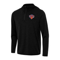 Толстовка на короткой молнии New York Knicks Antigua Tidy - Heather Black