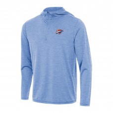 Толстовка на короткой молнии Oklahoma City Thunder Antigua Heather Powder Blue Tidy