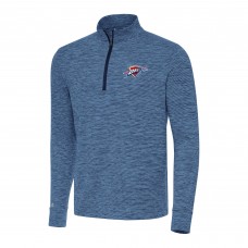 Oklahoma City Thunder Antigua Heather Navy Cause Quarter-Zip Top