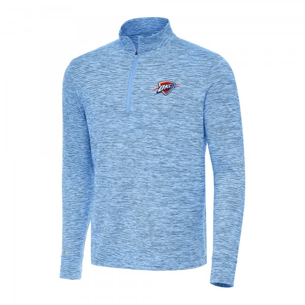 Oklahoma City Thunder Antigua Heather Powder Blue Cause Quarter-Zip Top