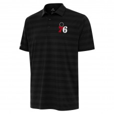 Philadelphia 76ers Antigua Black Tunnel Polo