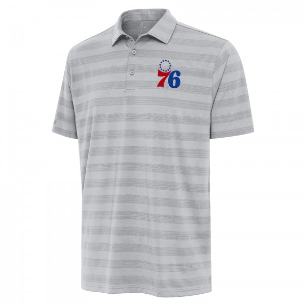 Philadelphia 76ers Antigua Gray Tunnel Polo