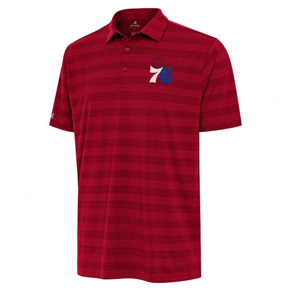 Philadelphia 76ers Antigua Red Tunnel Polo