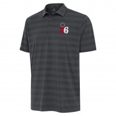 Philadelphia 76ers Antigua Pewter Tunnel Polo