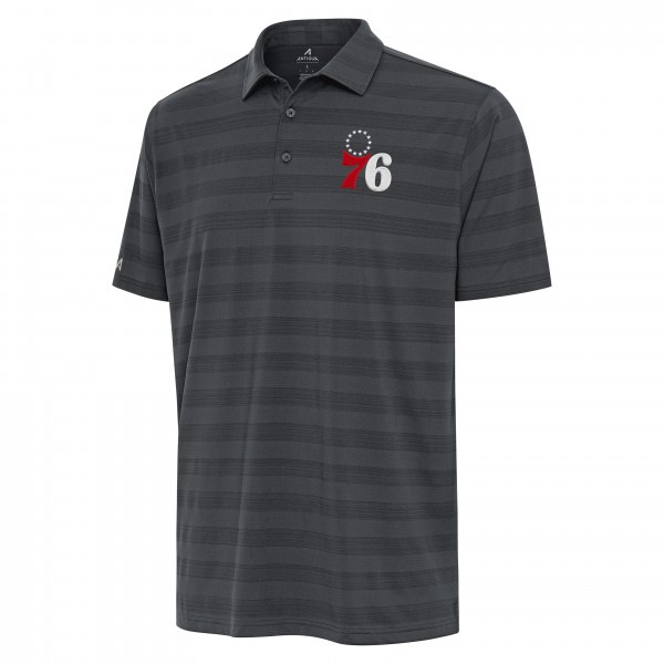 Philadelphia 76ers Antigua Pewter Tunnel Polo