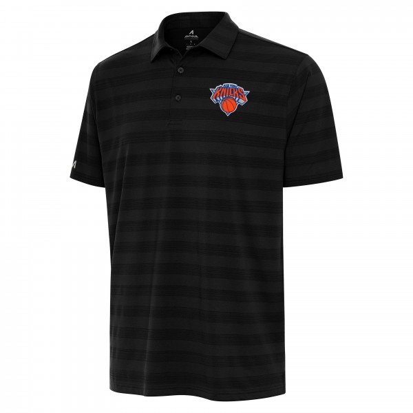 New York Knicks Antigua Black Tunnel Polo