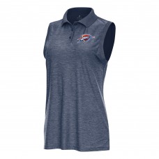 Поло WoOklahoma City Thunder Antigua Heather Navy Recap Sleeveless