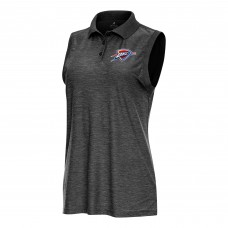 Поло WoOklahoma City Thunder Antigua Heather Black Recap Sleeveless