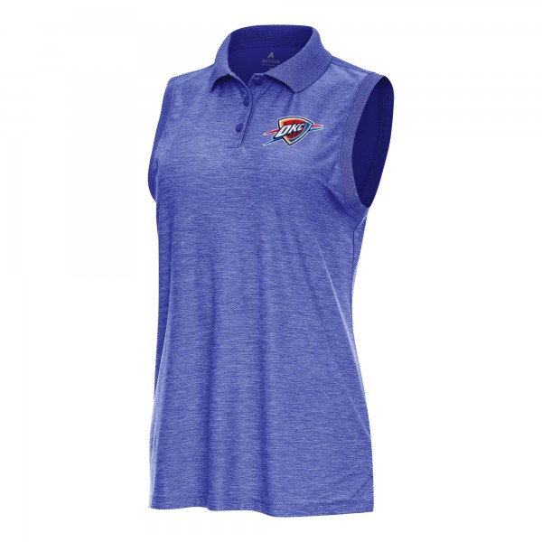 Поло WoOklahoma City Thunder Antigua Heather Blue Recap Sleeveless