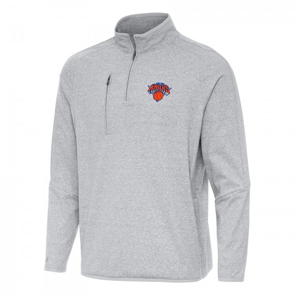 Кофта на короткой молнии New York Knicks Antigua Certain - Heather Gray