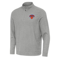 Кофта на короткой молнии New York Knicks Antigua Subtle - Heather Gray