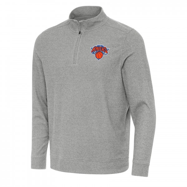 Кофта на короткой молнии New York Knicks Antigua Subtle - Heather Gray
