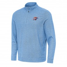 Кофта на короткой молнии Oklahoma City Thunder Antigua Heather Powder Blue Subtle