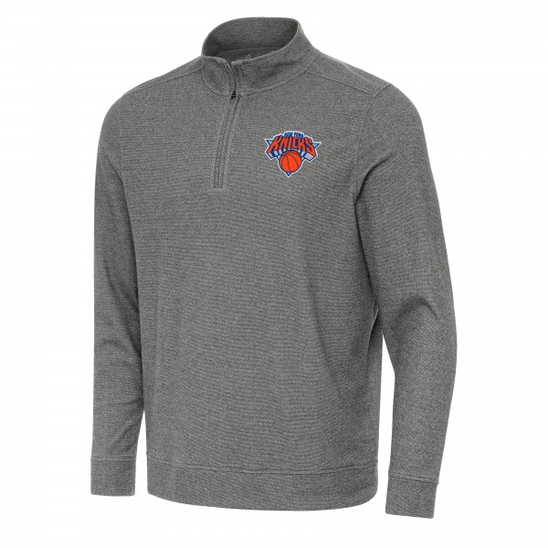 Кофта на короткой молнии New York Knicks Antigua Subtle - Heather Black