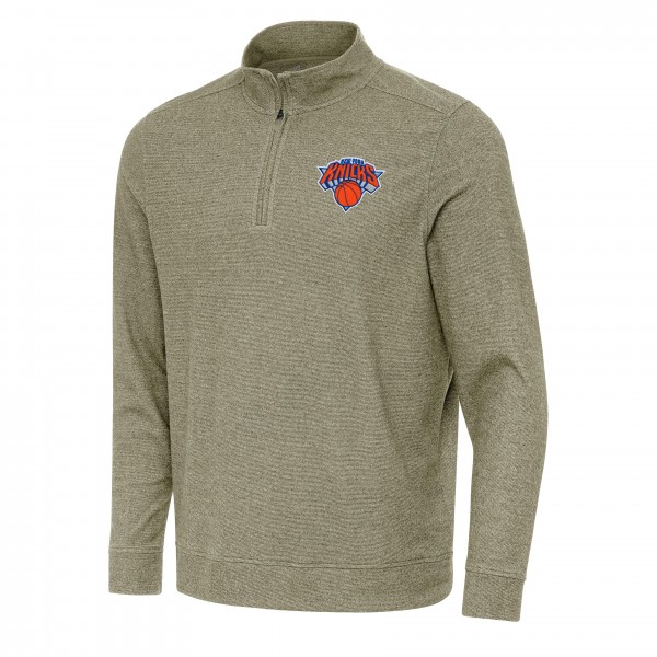 Кофта на короткой молнии New York Knicks Antigua Subtle - Olive