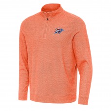 Кофта на короткой молнии Oklahoma City Thunder Antigua Heather Orange Subtle