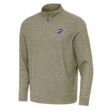 Кофта на короткой молнии Oklahoma City Thunder Antigua Olive Subtle