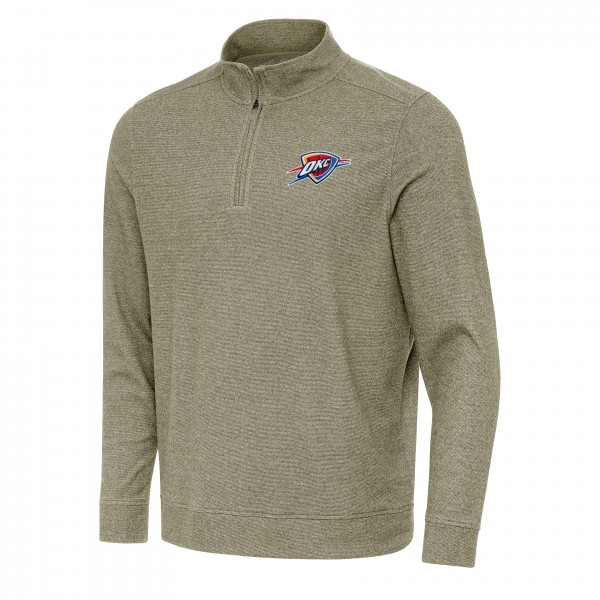 Кофта на короткой молнии Oklahoma City Thunder Antigua Olive Subtle