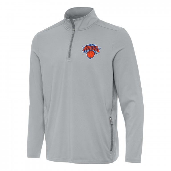 Кофта на короткой молнии New York Knicks Antigua Perilous - Gray